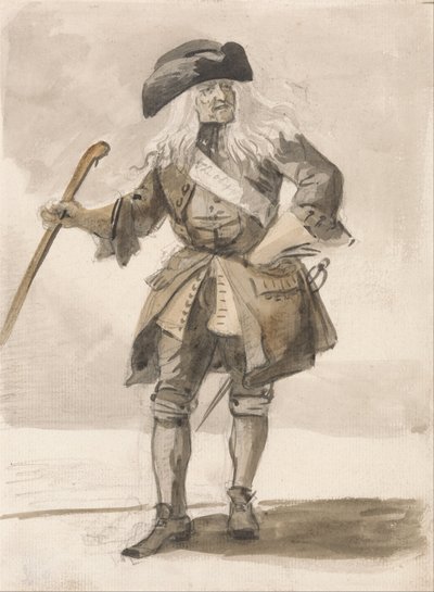 London Cries: A Man Swaggering by Paul Sandby